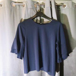 Lane Bryant Navy Bell Sleeve Blouse 22/24 NWT